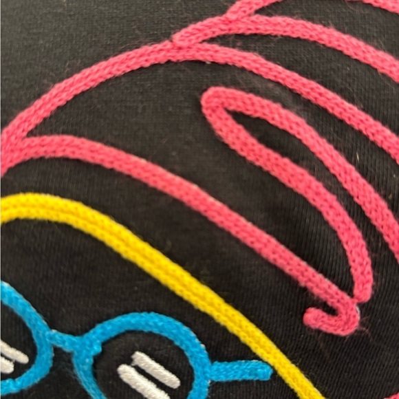 Answering Bird Sweatshirt Embroidered A B Sleeves Boho Art Sz Large - Picture 4 of 9